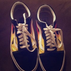 Old Skool Black Flame Vans